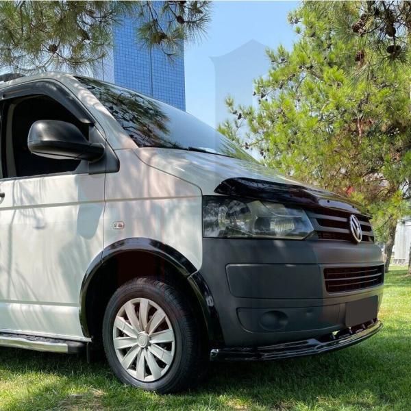 Radlaufleisten Radlaufschutz Radlaufabdeckung / Radlaufverbreiterung Set passend für VW T5 + T5.1 Transporter schwarz matt mit ABE
