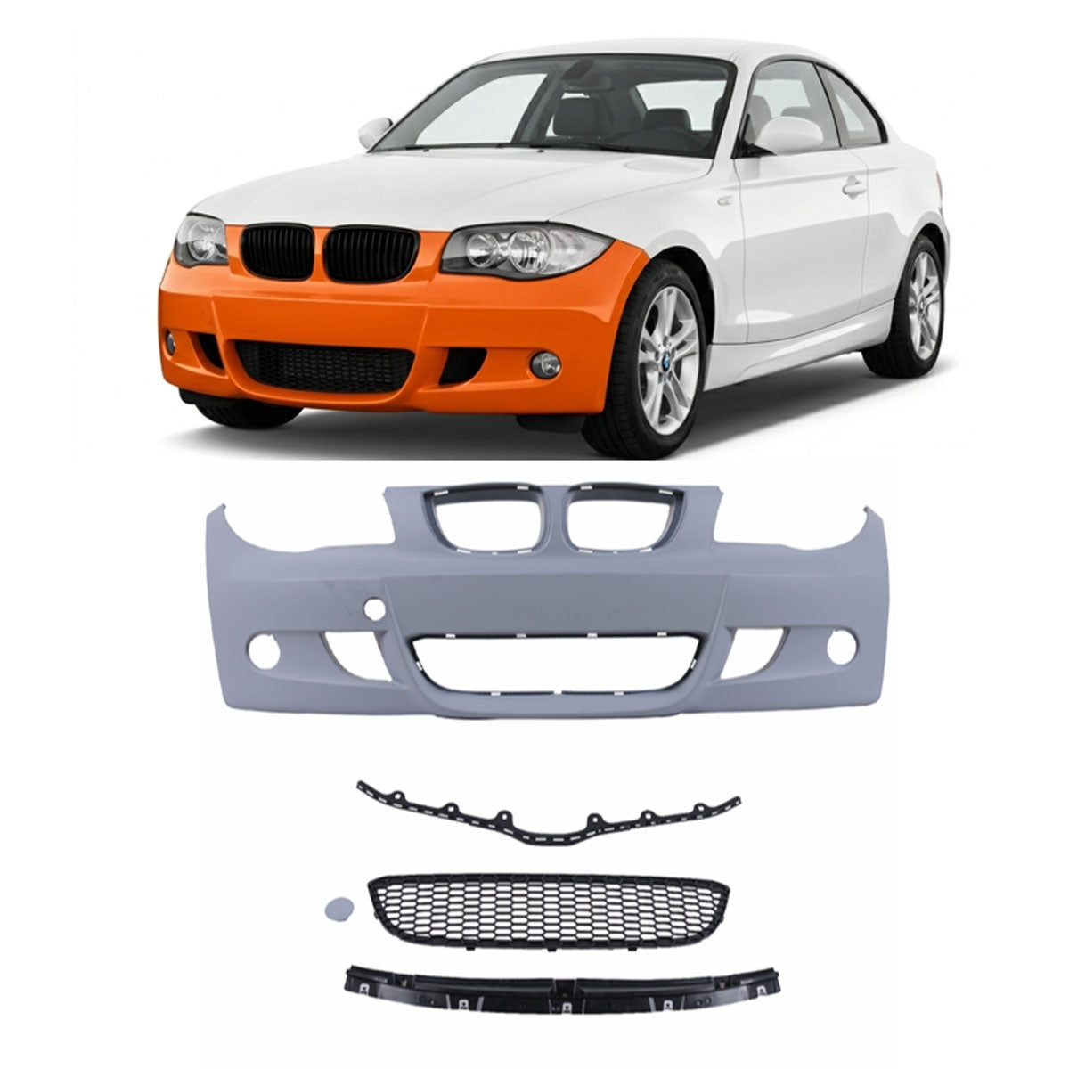 Frontstoßstange M-Tech passend für BMW 1er E81 E82 E87 E88 2004-2013 – Ansicht 1