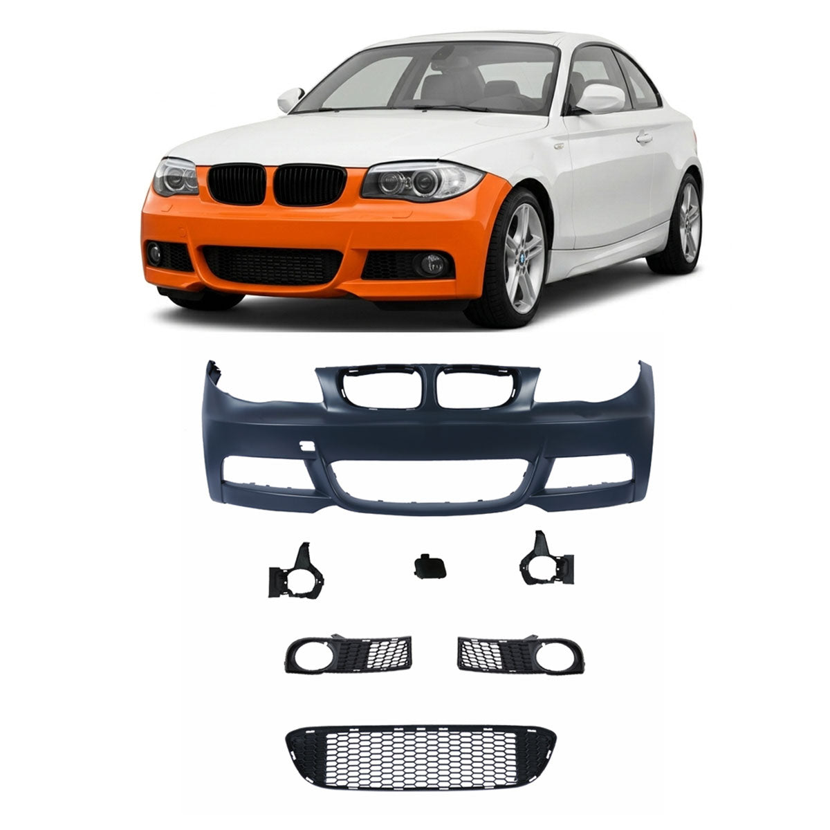 Frontstoßstange passend für BMW 1er (E81 E87 E82 E88) 2004-2013 – Ansicht 1
