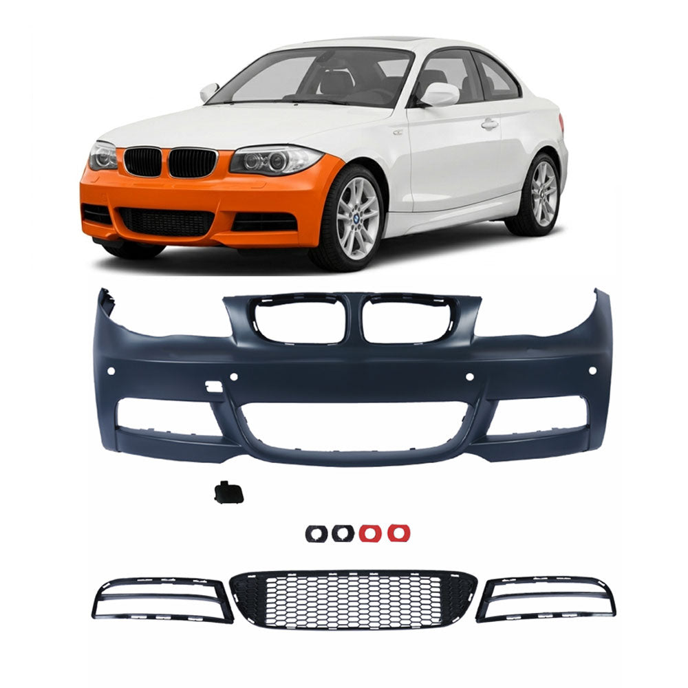 Frontstoßstange Sport mit SRA passend für BMW 1er (E81 E82 E87 E88) 2004-2013 – Ansicht 1
