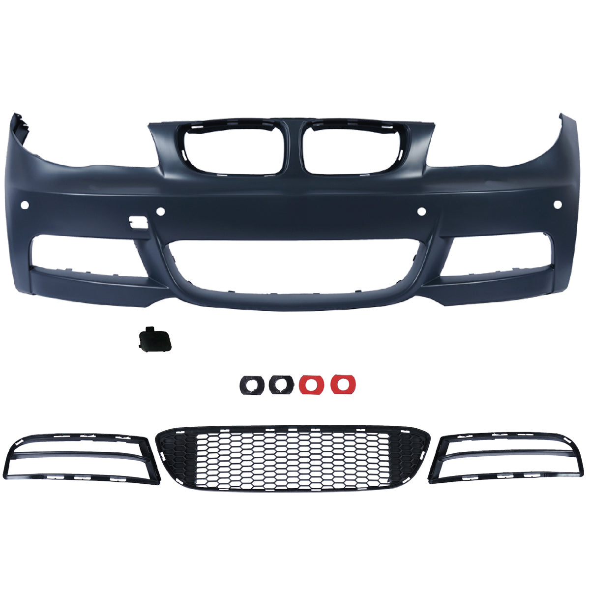 Frontstoßstange Sport mit SRA passend für BMW 1er (E81 E82 E87 E88) 2004-2013 – Ansicht 2