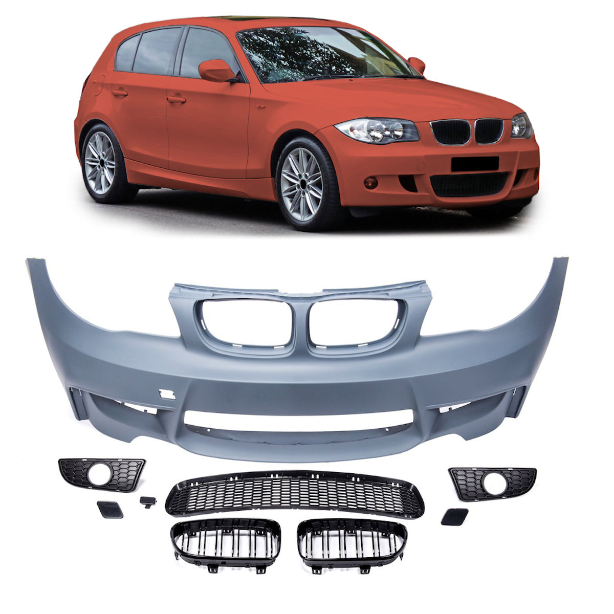 Frontstoßstange passend für BMW 1er (E81 E82 E87 E88) 2004-2013 – Ansicht 1