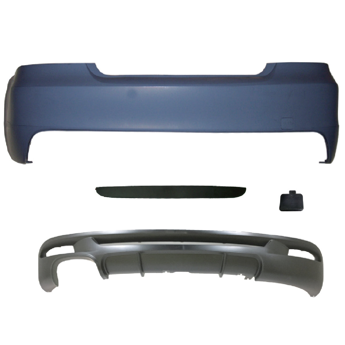 Heckstoßstange mit Diffusor passend für BMW 1er (E82/E88) 2007-2013 – Ansicht 2