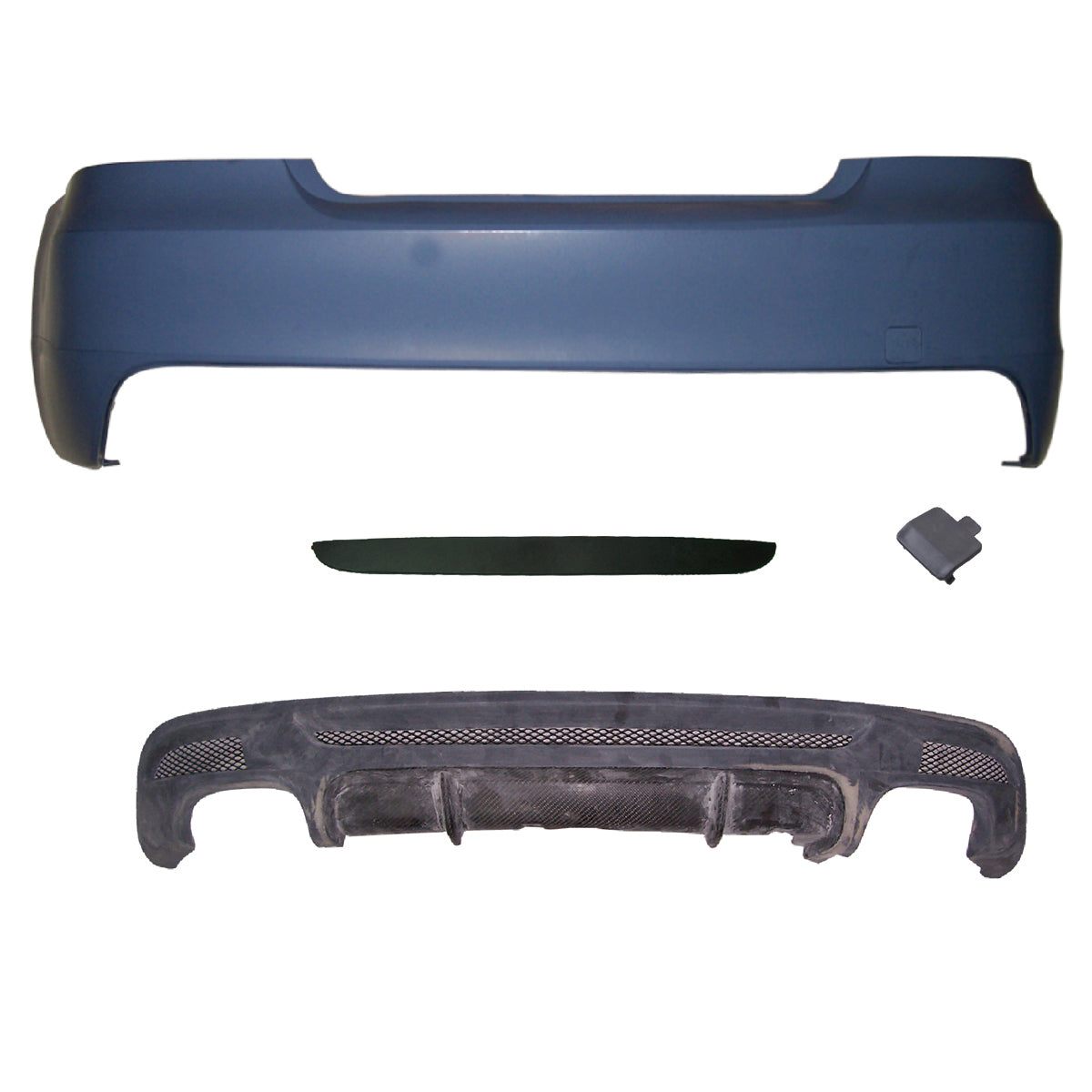 Heckstoßstange Sport mit Diffusor passend für BMW 1er E82 E88 2007-2013 – Ansicht 2