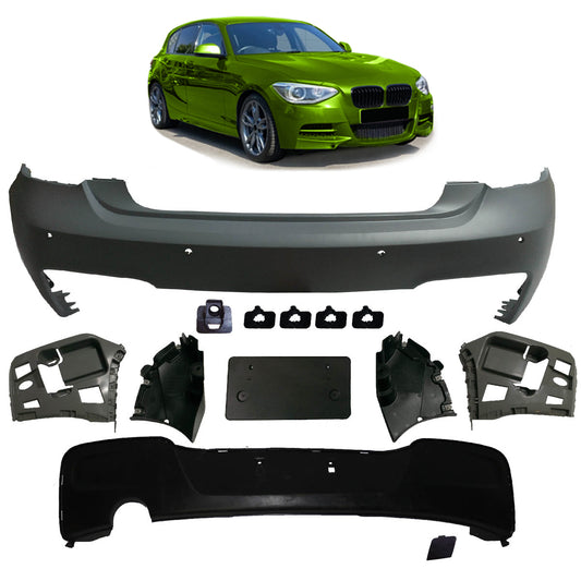 Heckstoßstange mit PDC mit Diffusor passend für BMW 1er F20 F21 2011-2015 – Ansicht 1