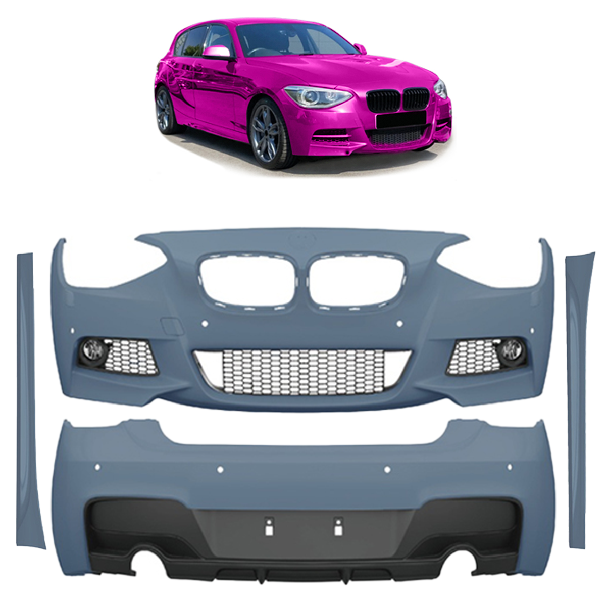 Frontstoßstange Sport mit PDC passend für BMW 1er (F20 F21) 2011-2015 – Ansicht 1