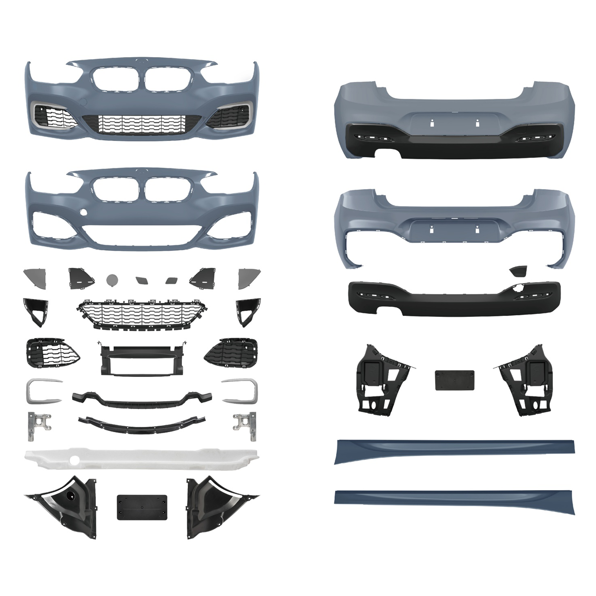 Frontstoßstange Sport mit SRA passend für BMW 1er (F20 F21) 2011-2015 – Ansicht 3