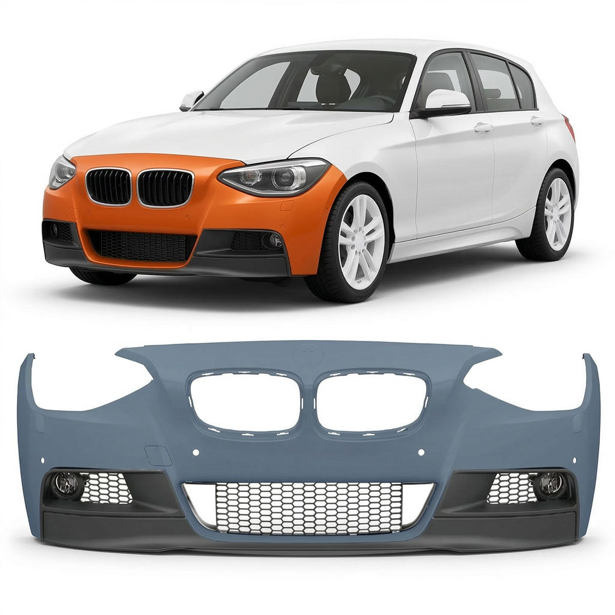 Frontstoßstange M-Tech mit PDC mit SRA passend für BMW 1er F20 F21 2011-2015 – Ansicht 1