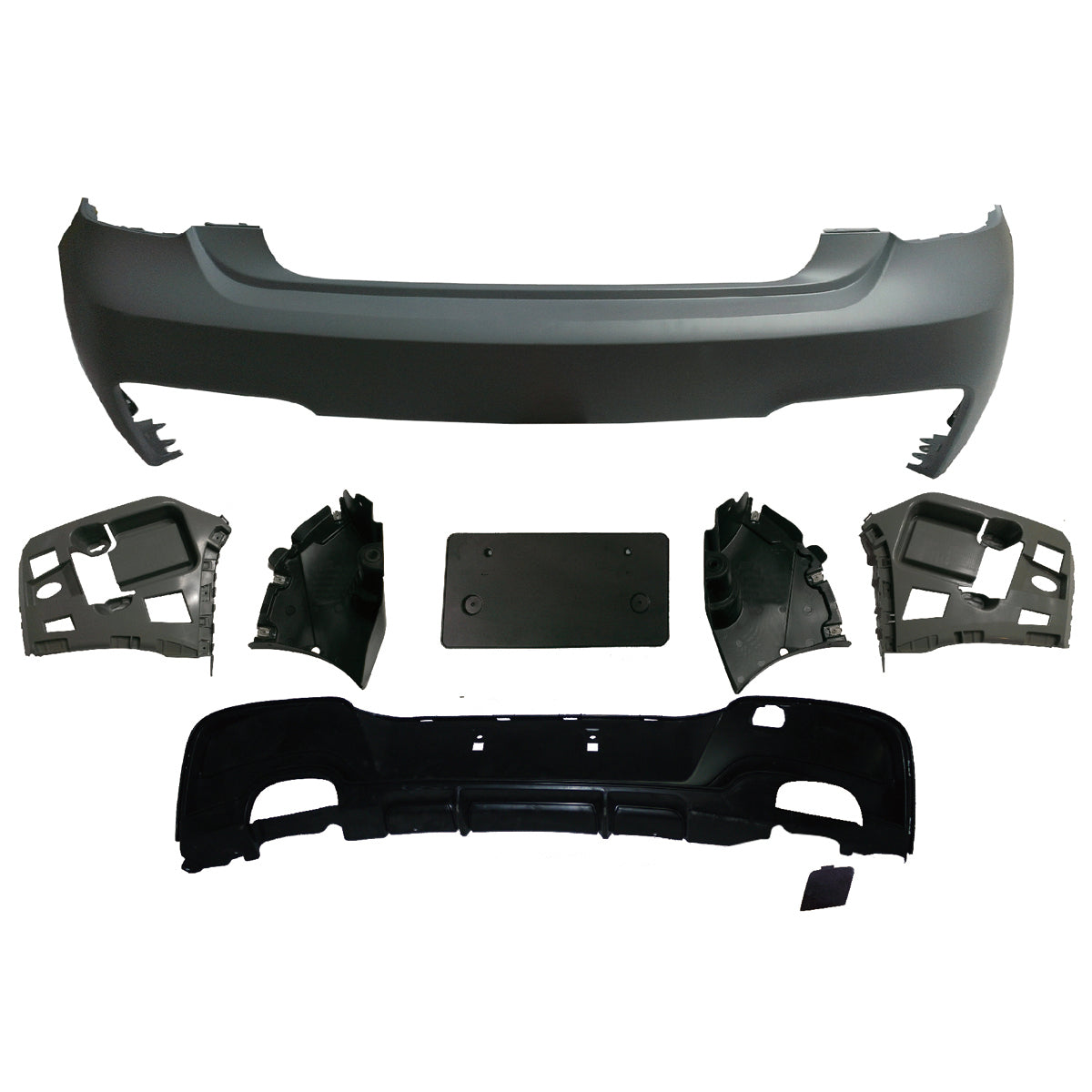 Heckstoßstange Sport mit Diffusor passend für BMW 1er F20 F21 2011-2015 – Ansicht 2