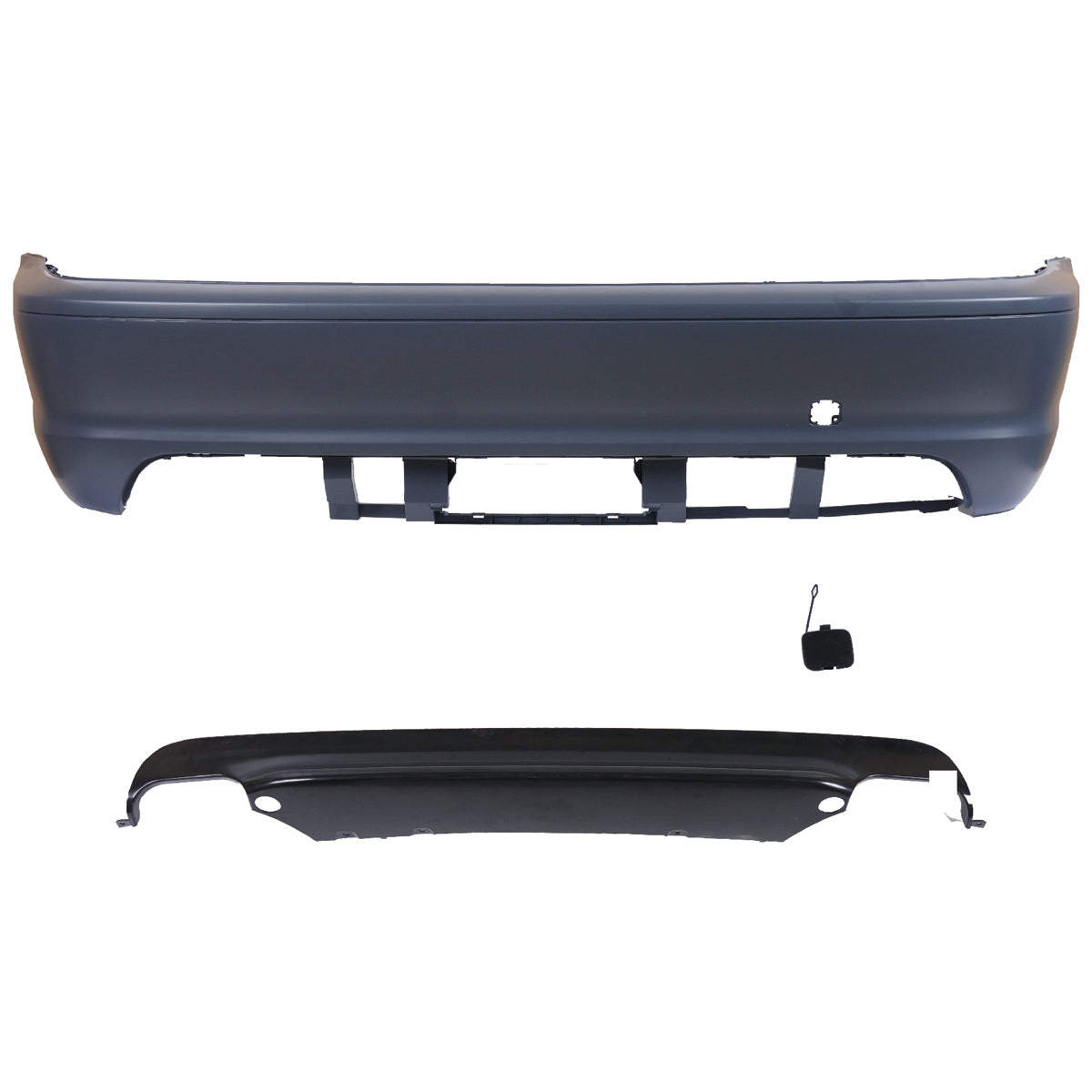 Heckstoßstange Sport mit Diffusor passend für BMW 3er E46 Coupé/Conv 99-06 – Ansicht 2