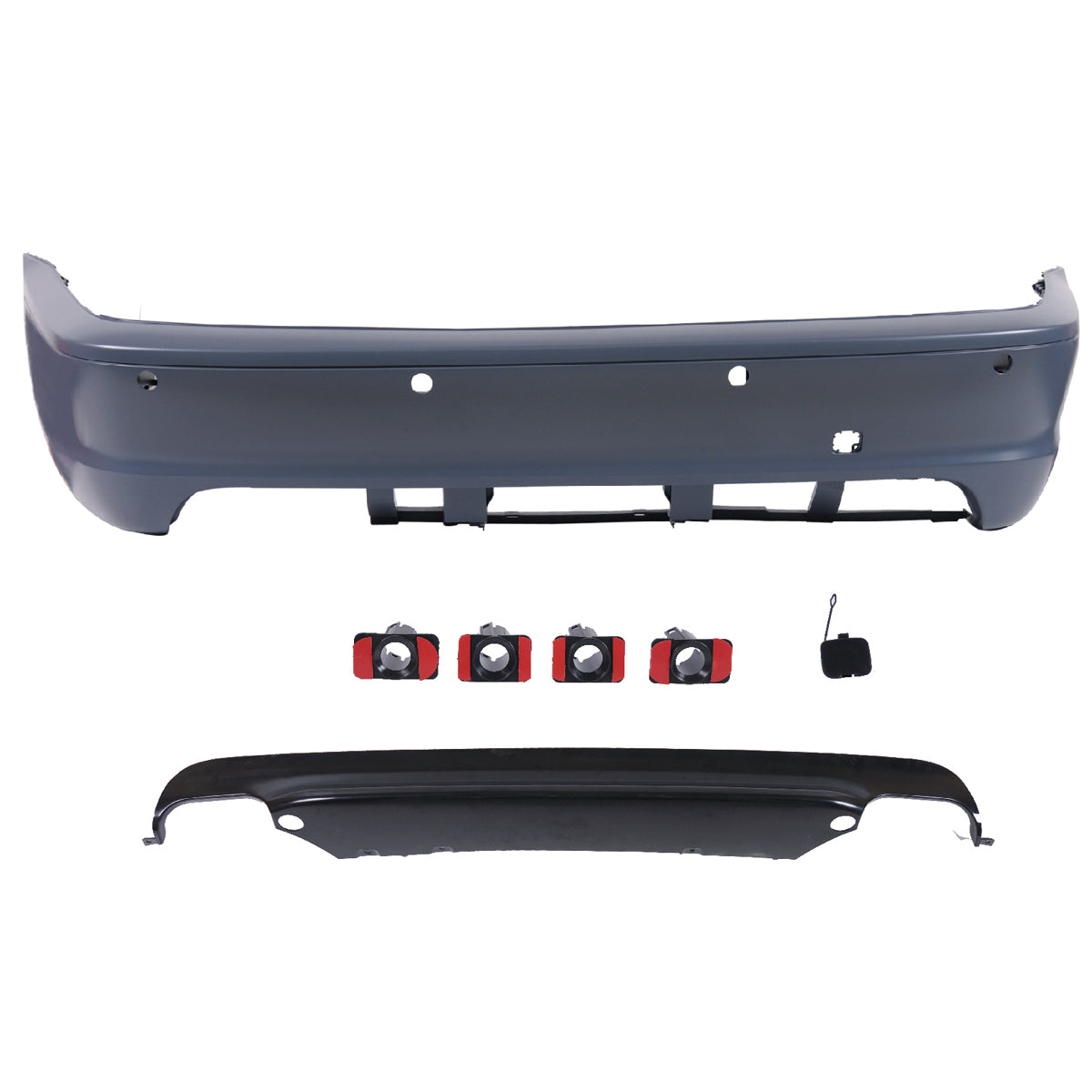 Heckstoßstange Sport mit PDC mit Diffusor passend für BMW 3er E46 1999-2006 – Ansicht 2