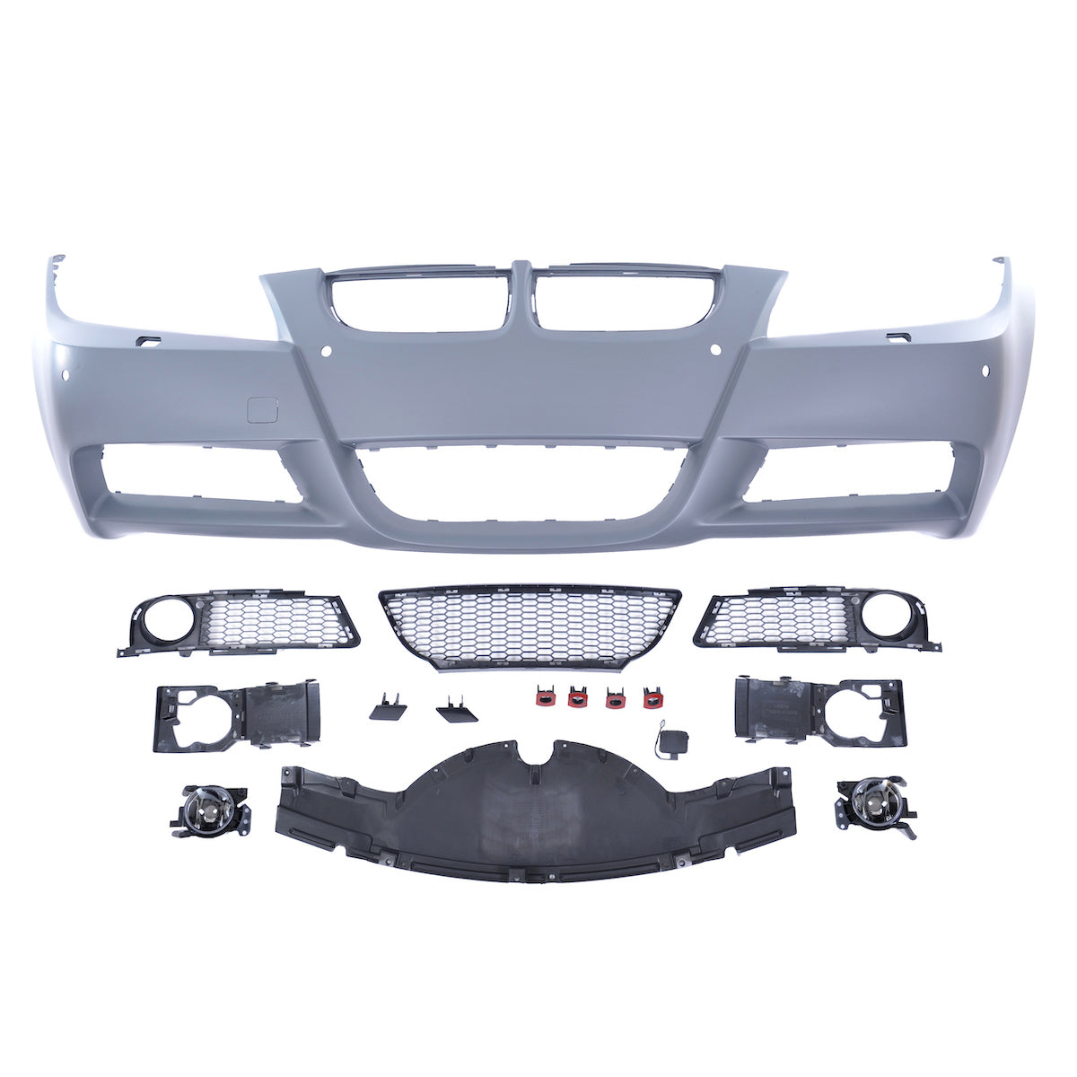 Frontstoßstange mit PDC mit SRA mit Nebelscheinwerfer-Aufnahme passend für BMW 3er E90 E91 2005-2008 – Ansicht 2