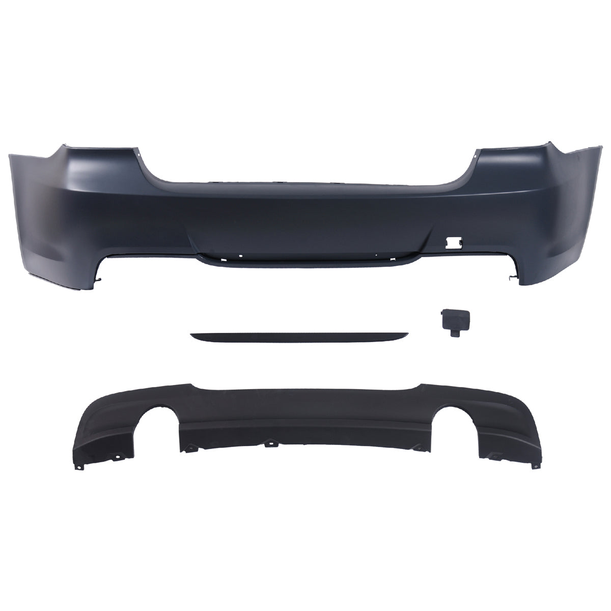 Heckstoßstange mit Diffusor passend für BMW 3er (E90) Limousine 2005-2011 – Ansicht 2