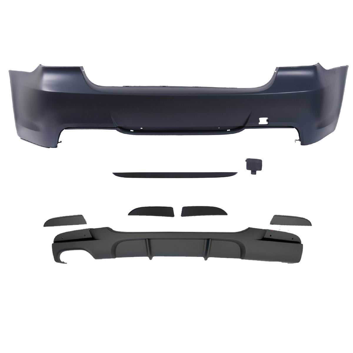 Heckstoßstange Sport mit Diffusor passend für BMW 3 (E90) Limousine 2005-2011 – Ansicht 2