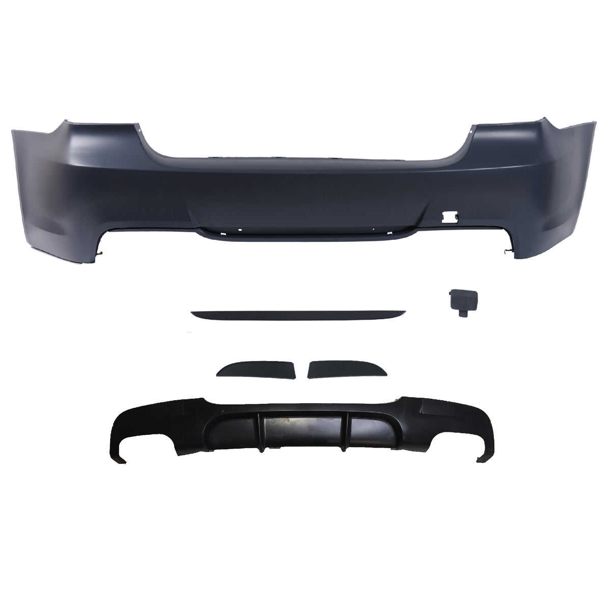 Heckstoßstange Sport mit Diffusor passend für BMW 3 (E90) Limousine 2005-2011 – Ansicht 2