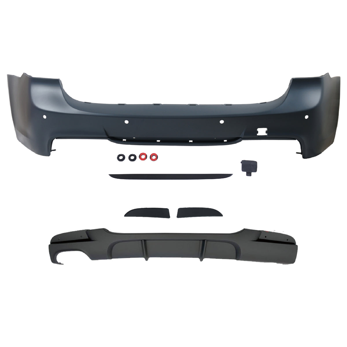 Heckstoßstange mit PDC mit Diffusor passend für BMW 3er E91 Touring 2005-2011 – Ansicht 2