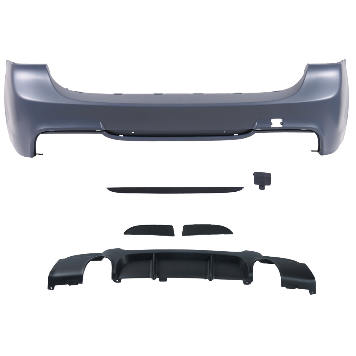 Heckstoßstange Sport mit Diffusor passend für BMW 3er E91 Touring 2005-2012 – Ansicht 2