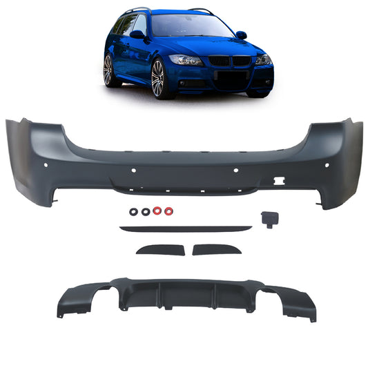 Heckstoßstange M-Tech mit Diffusor passend für BMW 3er E91 Touring 2005-2011 – Ansicht 1