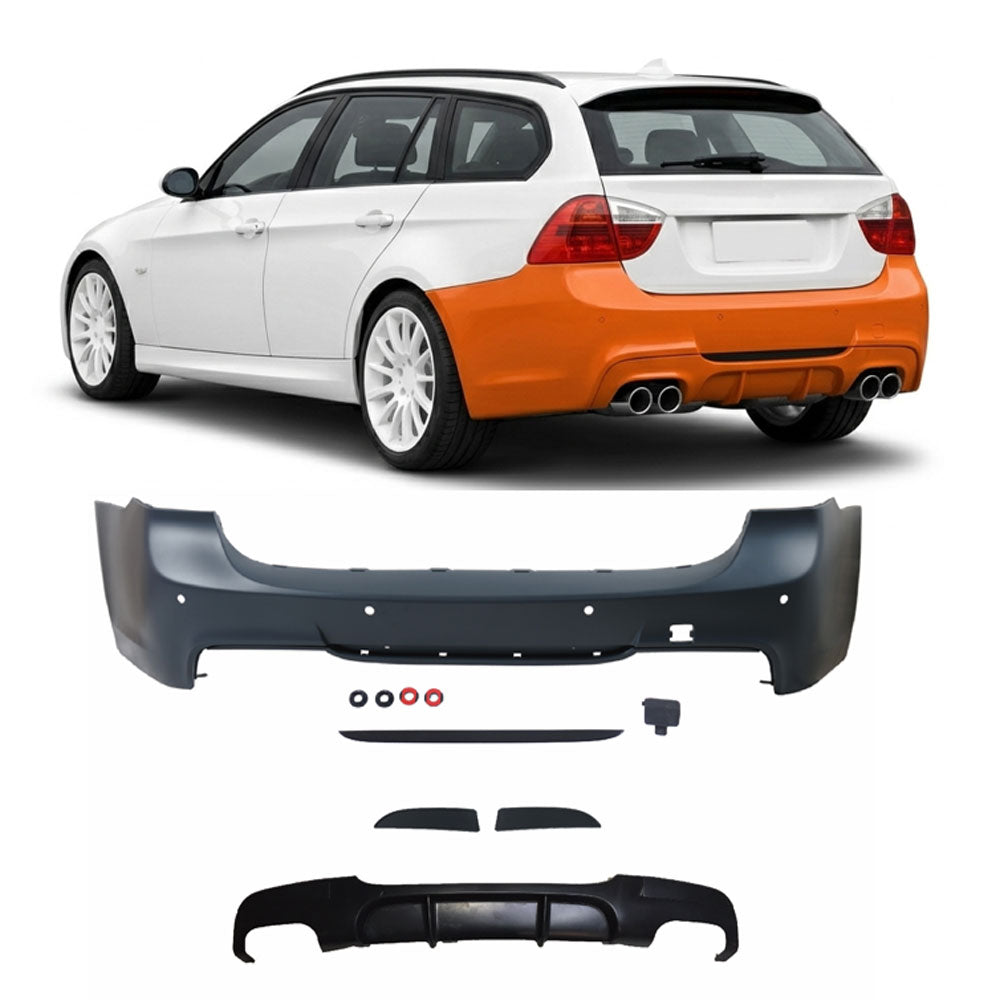 Heckstoßstange Sport mit Diffusor passend für BMW 3 (E91) Touring 2005-2012 – Ansicht 1