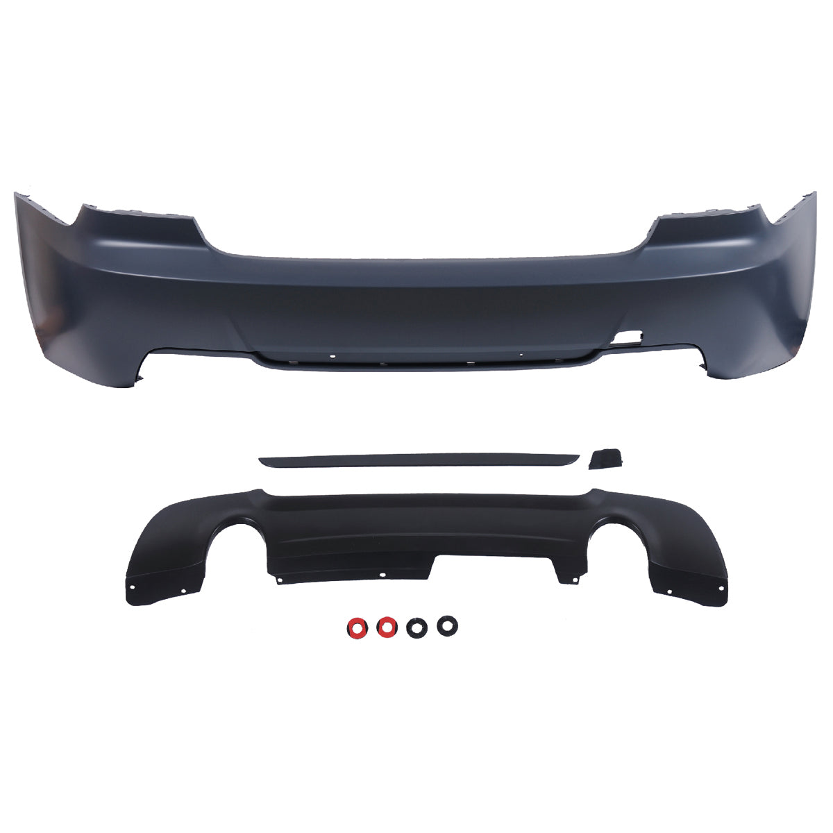 Heckstoßstange Sport mit Diffusor passend für BMW 3er E92 E93 2006-2013 – Ansicht 2