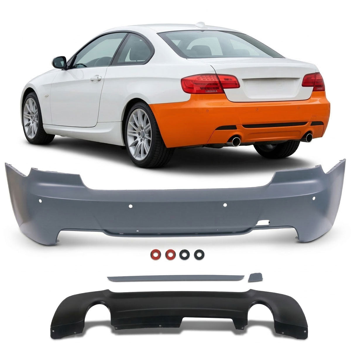 Heckstoßstange passend für BMW 3er E92 E93 2006-2013 – Ansicht 1