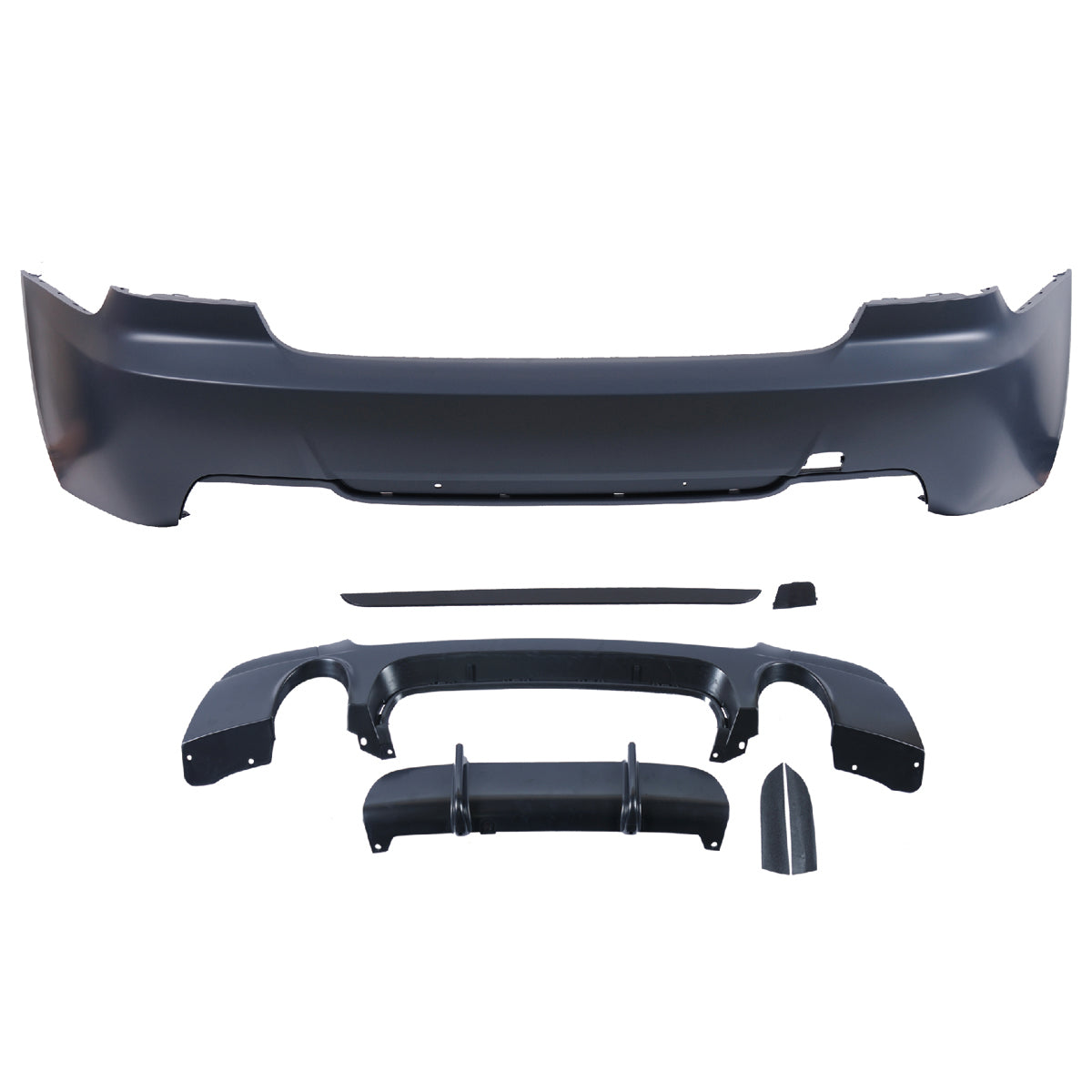 Heckstoßstange Sport mit Diffusor passend für BMW 3er E92 E93 2006-2013 – Ansicht 2