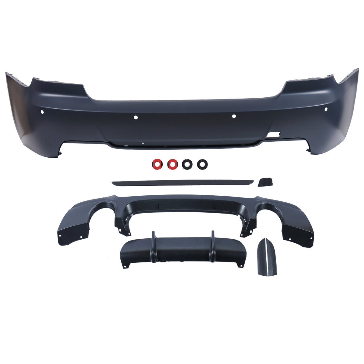 Heckstoßstange M-Tech mit Diffusor passend für BMW 3er E92 E93 335 2006-2013 – Ansicht 2