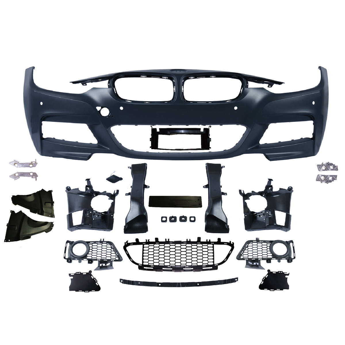 Frontstoßstange Sport mit PDC mit SRA passend für BMW 3er F30 F31 2011-2015 – Ansicht 2