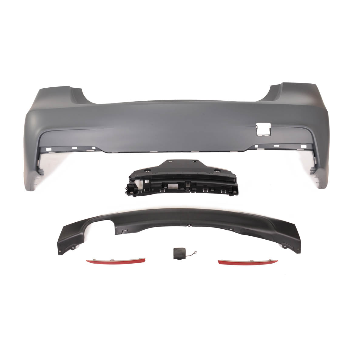 Heckstoßstange Sport mit Diffusor passend für BMW 3 (F30) Limousine 2011-2018 – Ansicht 4