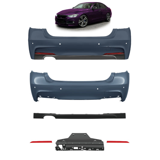 Heckstoßstange M-Tech mit PDC mit Diffusor passend für BMW 3er F30 Limousine 12-18 – Ansicht 1