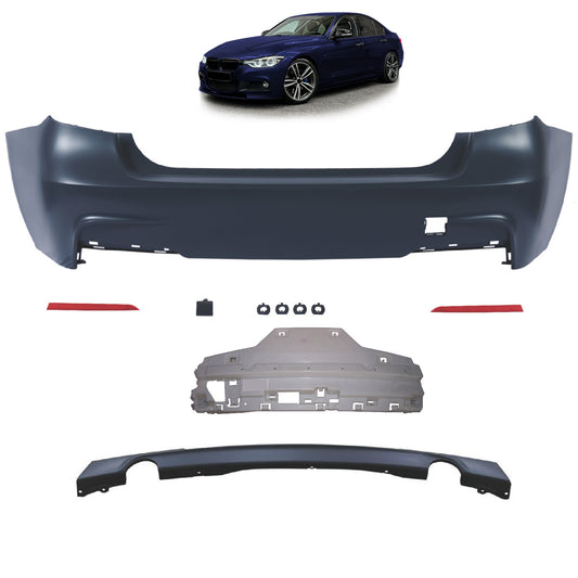 Heckstoßstange Sport mit Diffusor passend für BMW 3 (F30) Limousine 2011-2018 – Ansicht 1
