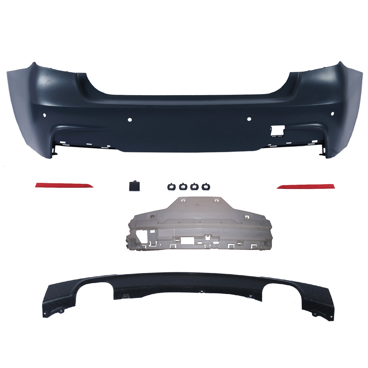 Heckstoßstange M-Tech mit PDC passend für BMW 3er F30 Limousine 2011-2018 – Ansicht 2