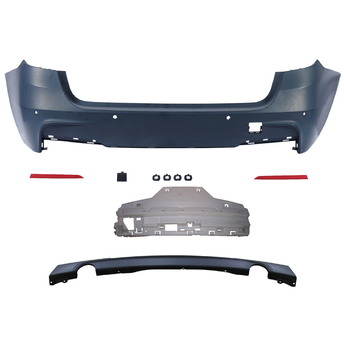 Heckstoßstange Sport mit Diffusor passend für BMW 3 (F31) Touring 2011-2018 – Ansicht 2