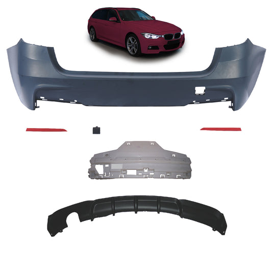 Heckstoßstange Sport mit Diffusor passend für BMW 3er F31 Touring 2011-2018 – Ansicht 1