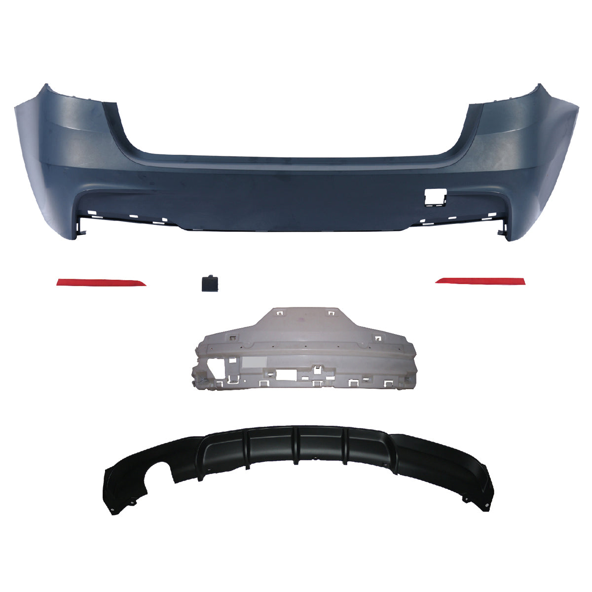 Heckstoßstange Sport mit Diffusor passend für BMW 3er F31 Touring 2011-2018 – Ansicht 2