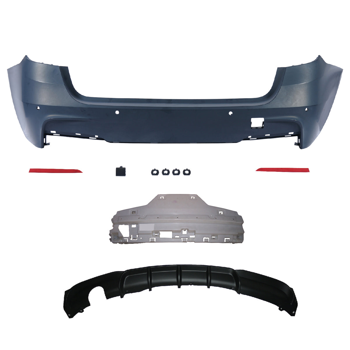 Heckstoßstange M-Tech mit PDC mit Diffusor passend für BMW 3er F31 Touring 2011-2018 – Ansicht 2
