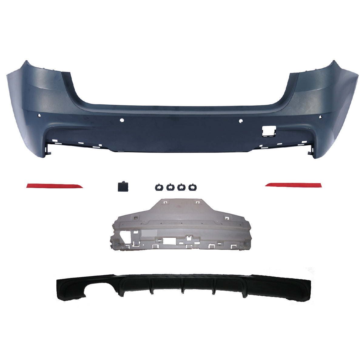 Heckstoßstange Sport mit Diffusor passend für BMW 3er F31 Touring 2011-2019 – Ansicht 2