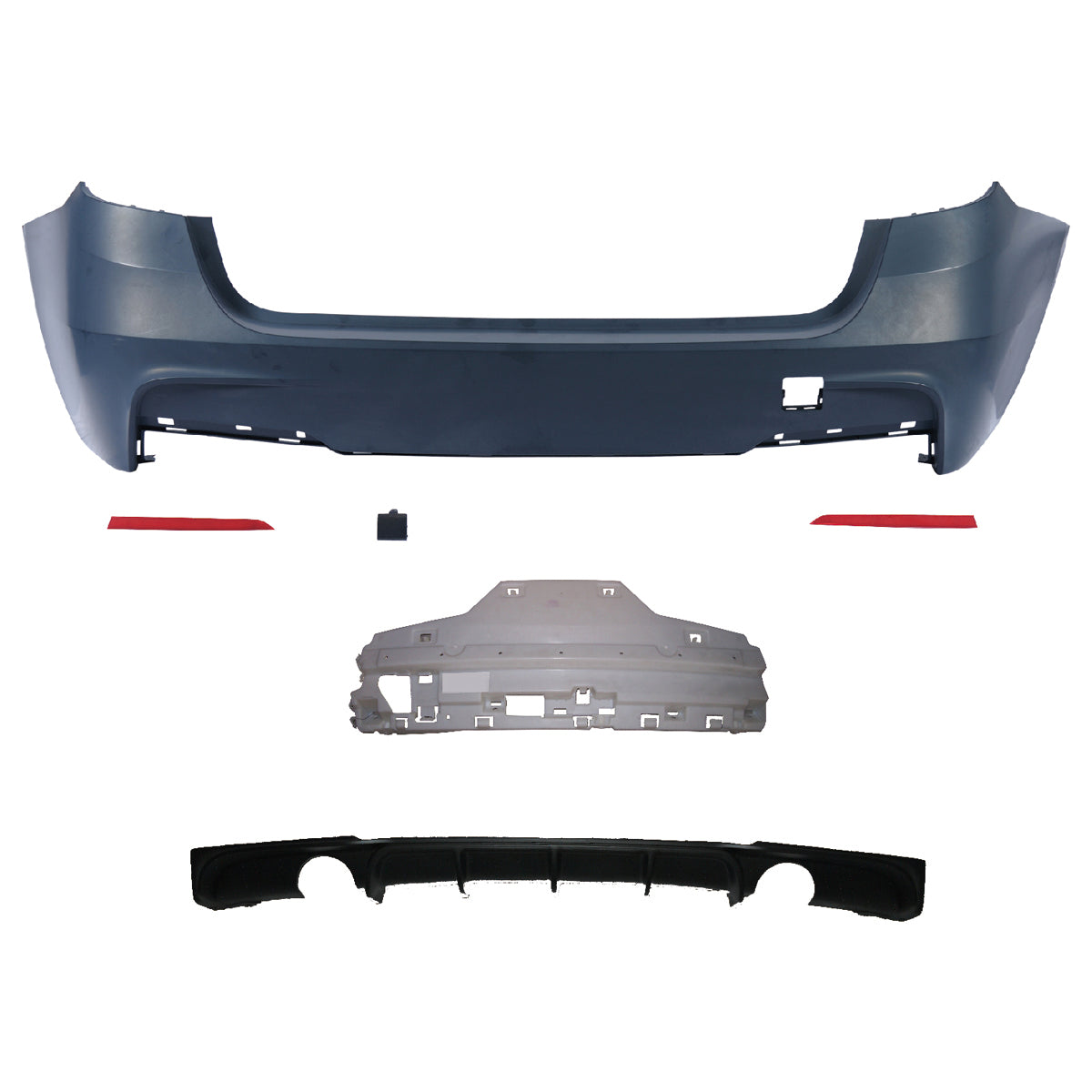 Heckstoßstange Sport mit Diffusor passend für BMW 3 (F31) Touring 2011-2018 – Ansicht 2
