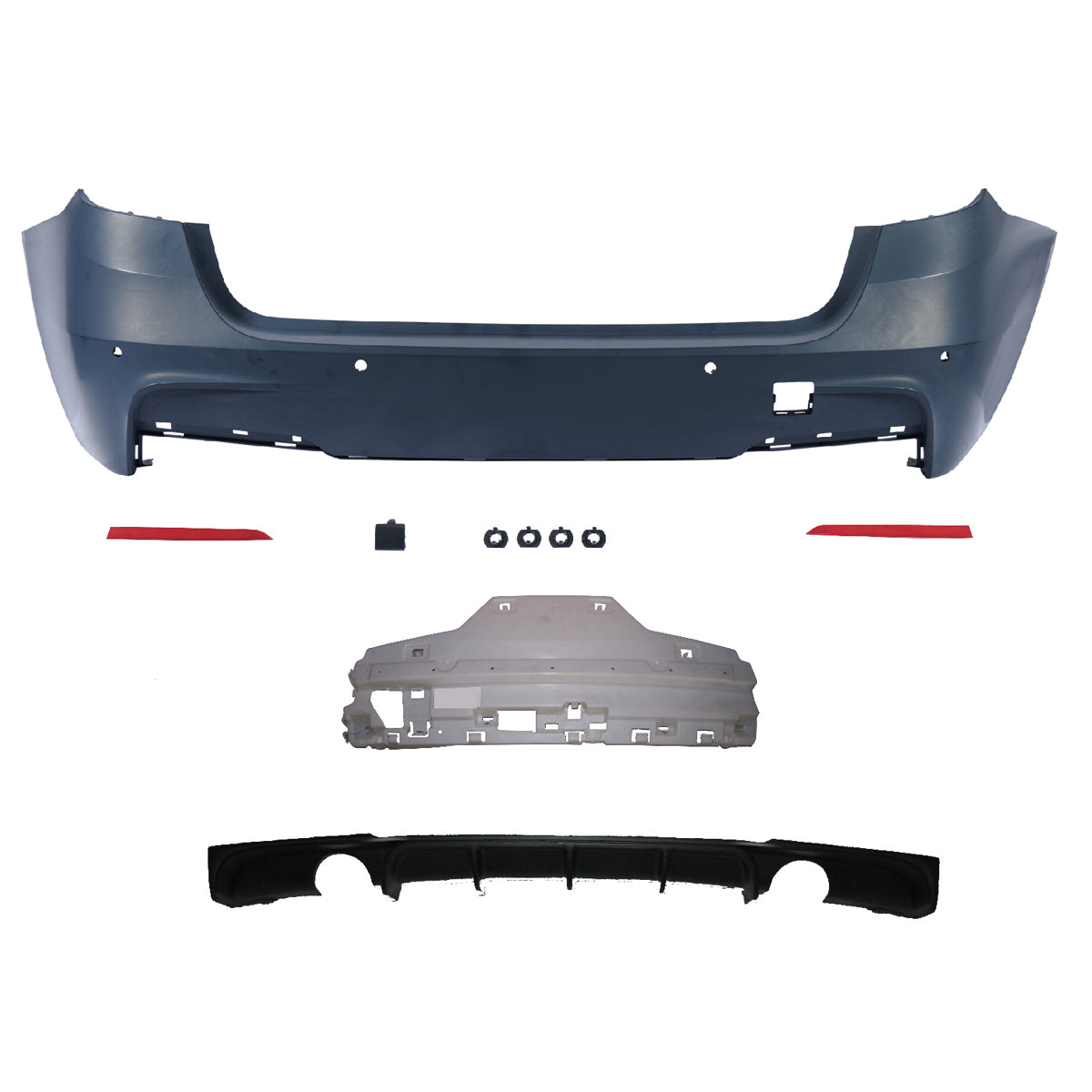 Heckstoßstange Sport mit Diffusor passend für BMW 3er F31 Touring 2012-2019 – Ansicht 2