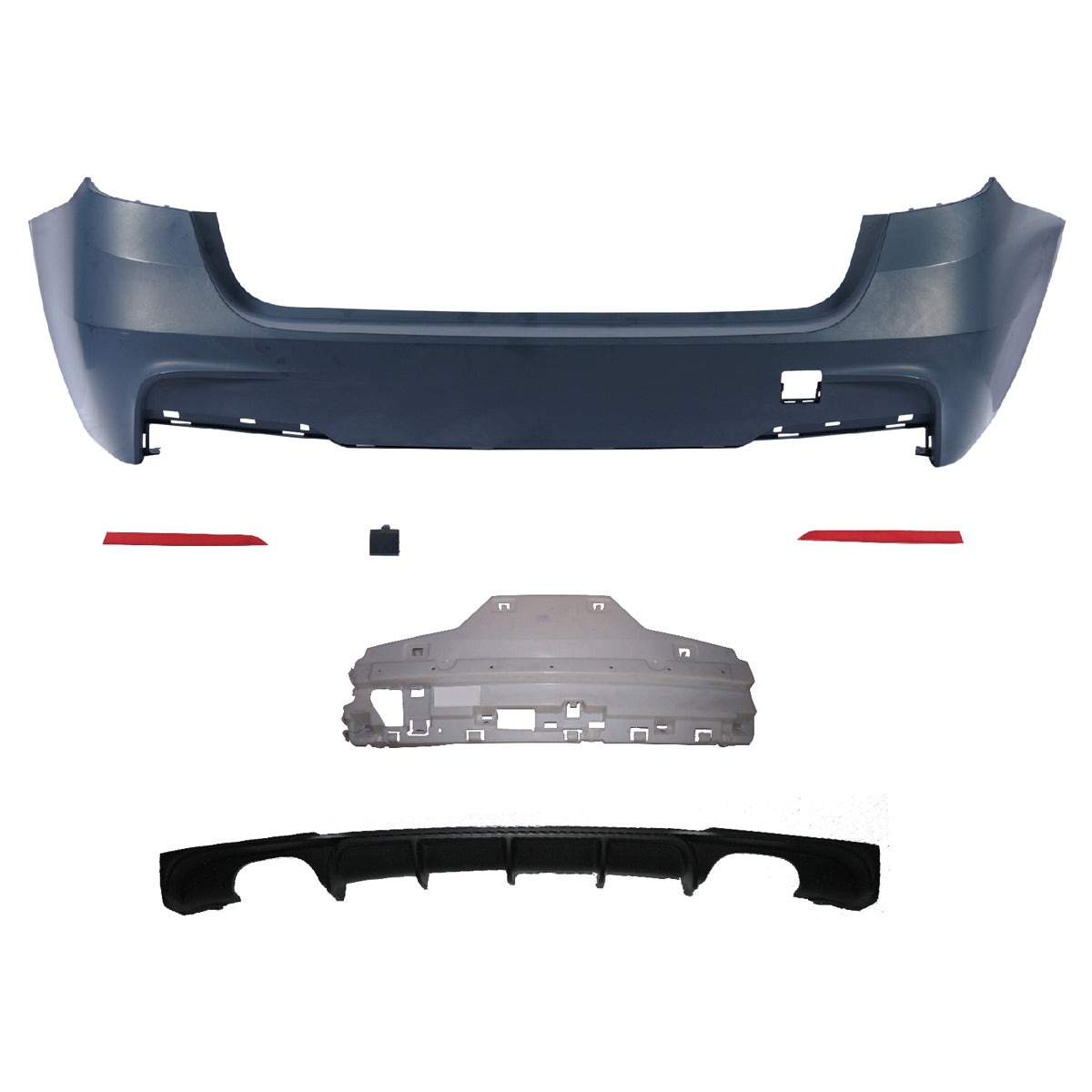 Heckstoßstange Sport mit Diffusor passend für BMW 3er F31 Touring 2011-2018 – Ansicht 2