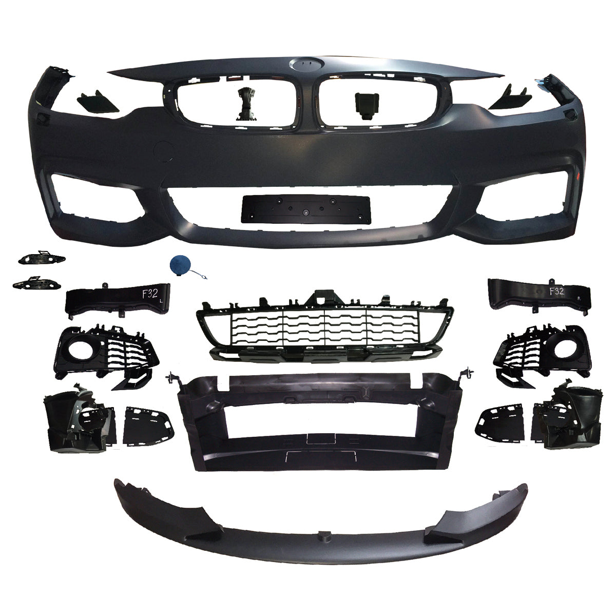 Frontstoßstange Sport mit SRA passend für BMW 4 Series F32 F33 F36 2013-2021 – Ansicht 2
