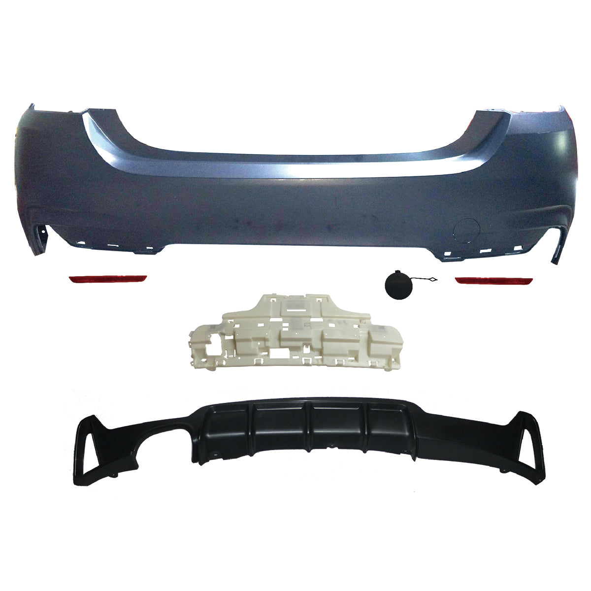 Heckstoßstange Sport mit Diffusor passend für BMW 4 Series F32 F33 2013-2020 – Ansicht 2