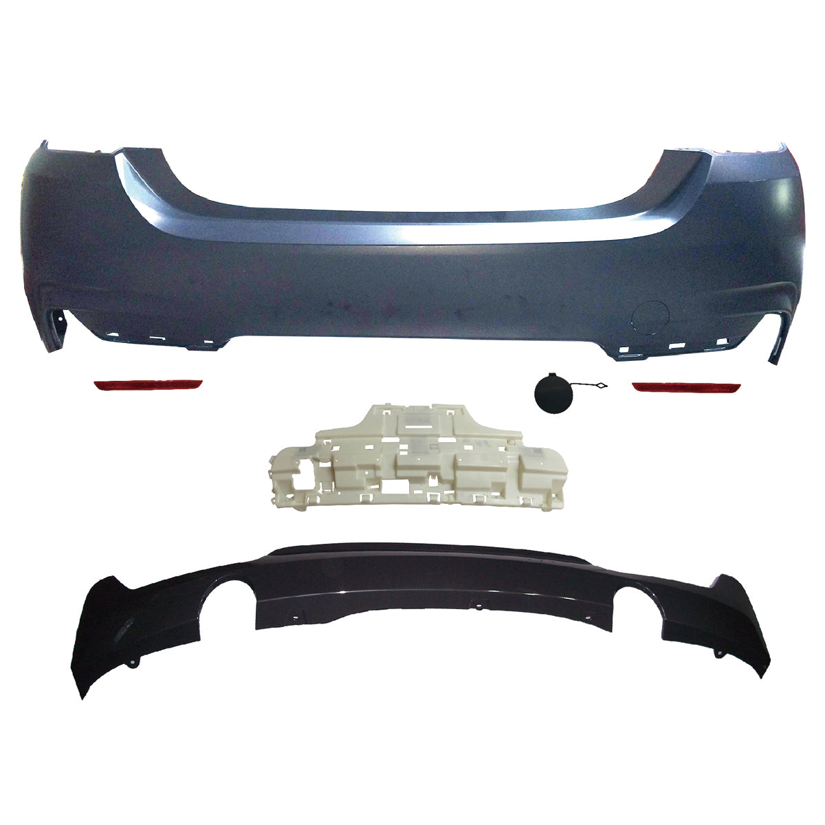 Heckstoßstange Sport mit Diffusor passend für BMW 4 Series – Ansicht 1