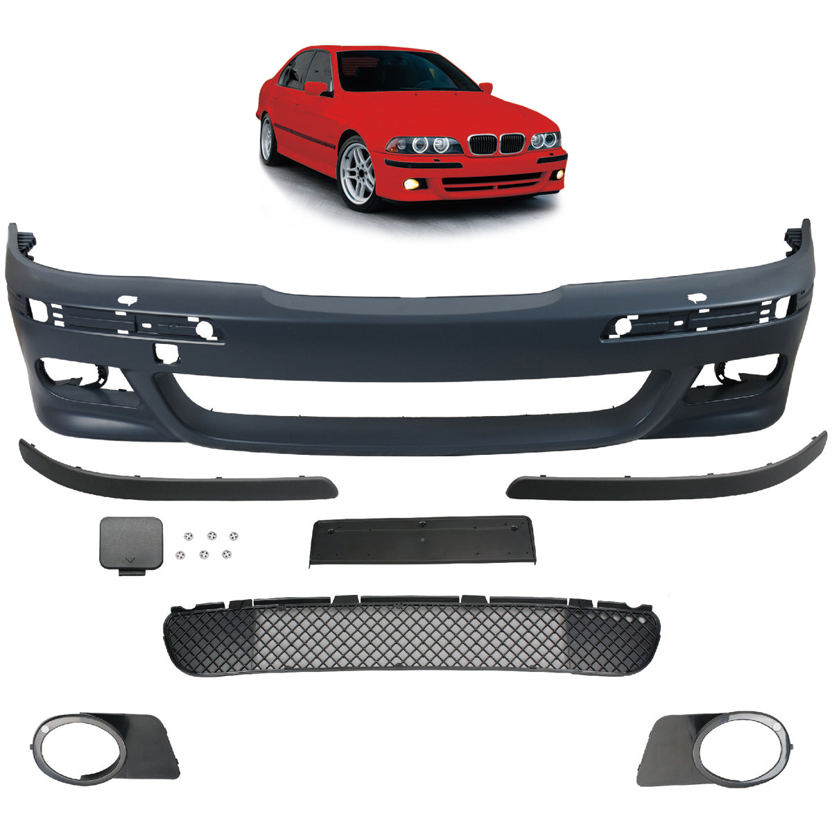 Frontstoßstange mit SRA passend für BMW 5er E39 1995-2003 – Ansicht 1