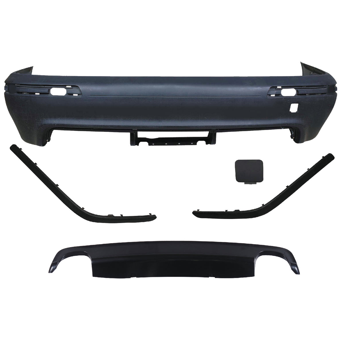 Heckstoßstange Sport mit Diffusor passend für BMW 5er (E39) Limousine 1995-2003 – Ansicht 2