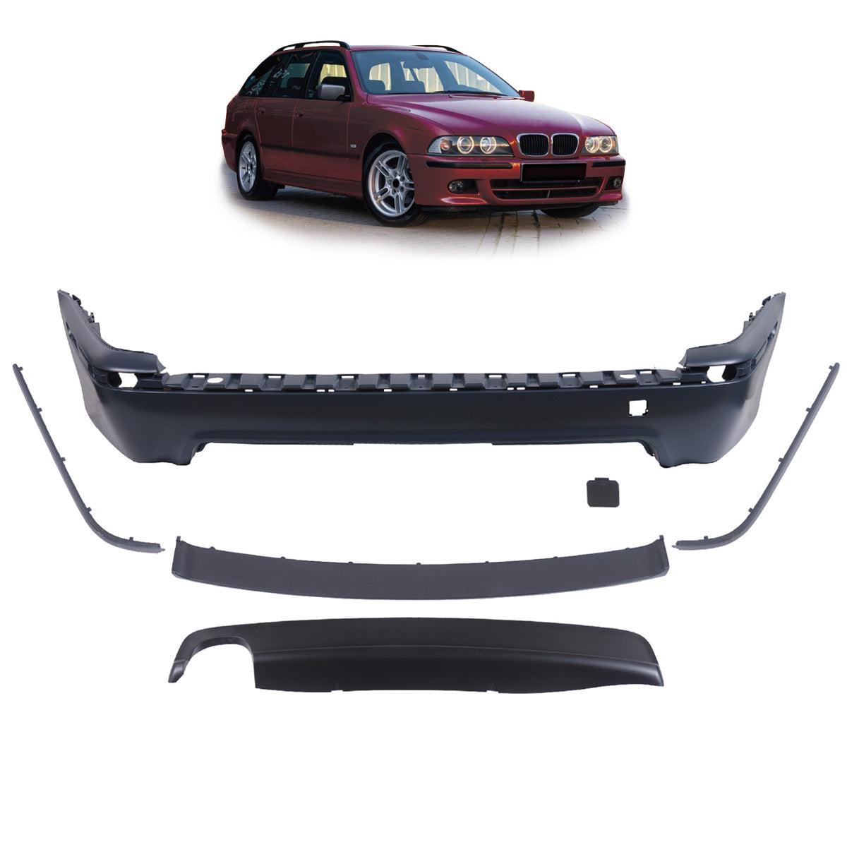Heckstoßstange M-Tech mit Diffusor passend für BMW 5 E39 Touring 1995-2003 – Ansicht 1