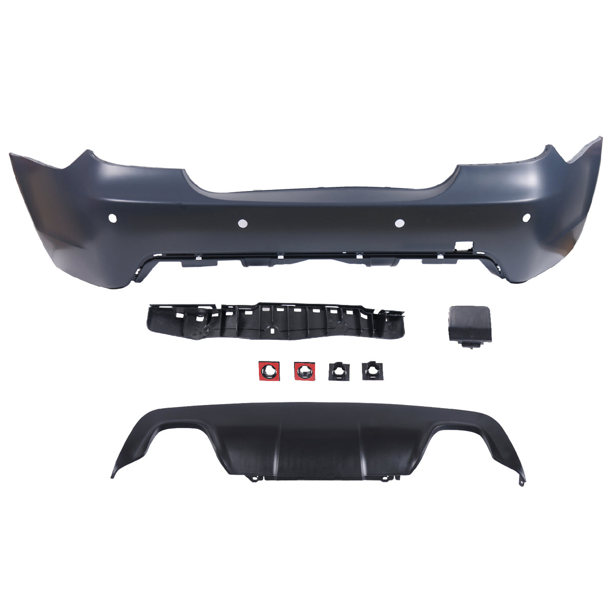 Heckstoßstange Sport mit Diffusor passend für BMW 5er E60 Limousine 2007-2010 – Ansicht 2