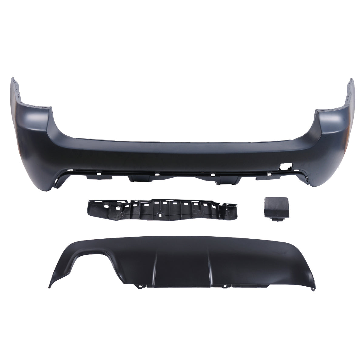 Heckstoßstange Sport mit Diffusor passend für BMW 5 (E61) Touring 2003-2010 – Ansicht 2