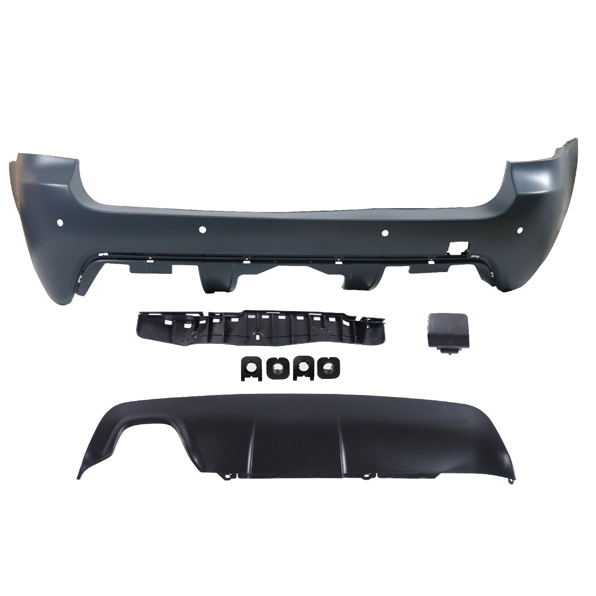 Heckstoßstange mit PDC mit Diffusor passend für BMW 5er E61 Touring 2003-2007 – Ansicht 2