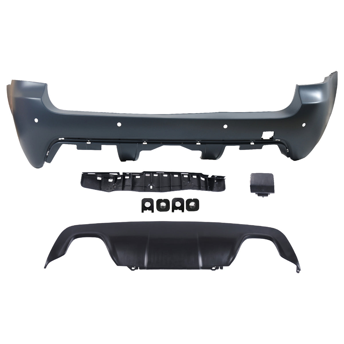 Heckstoßstange Sport mit Diffusor passend für BMW 5er E61 Touring 2003-2007 – Ansicht 2